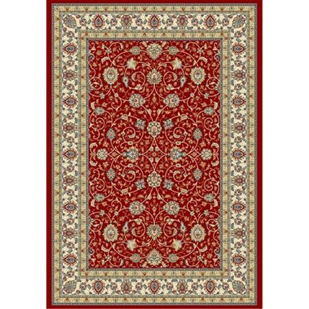 DYNAMIC RUGS Ancient Garden 2 ft. 2 in. x 7 ft. 7 in. 57120-1464 Rug - Red/Ivory AN28571201464